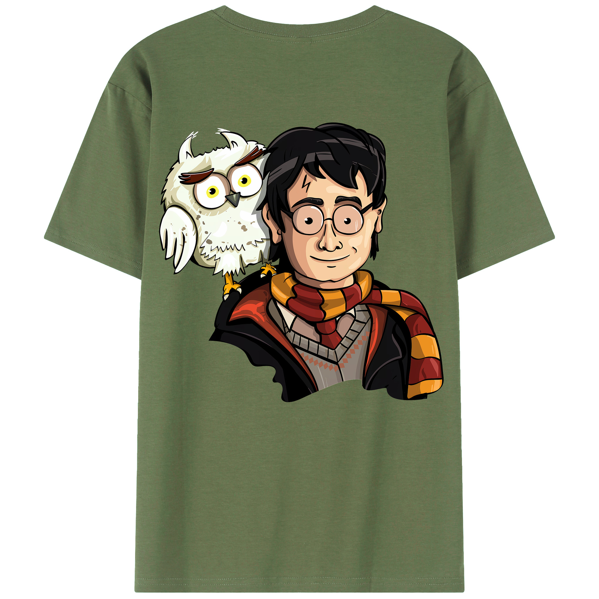（画像用） Harry Potter ハリー・ポッターシリーズ 綿100％ メンズ半袖Tシャツ（バックプリント） 通気性